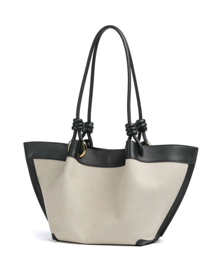 Coccinelle Finn Canvas Hobo bag natural/noir