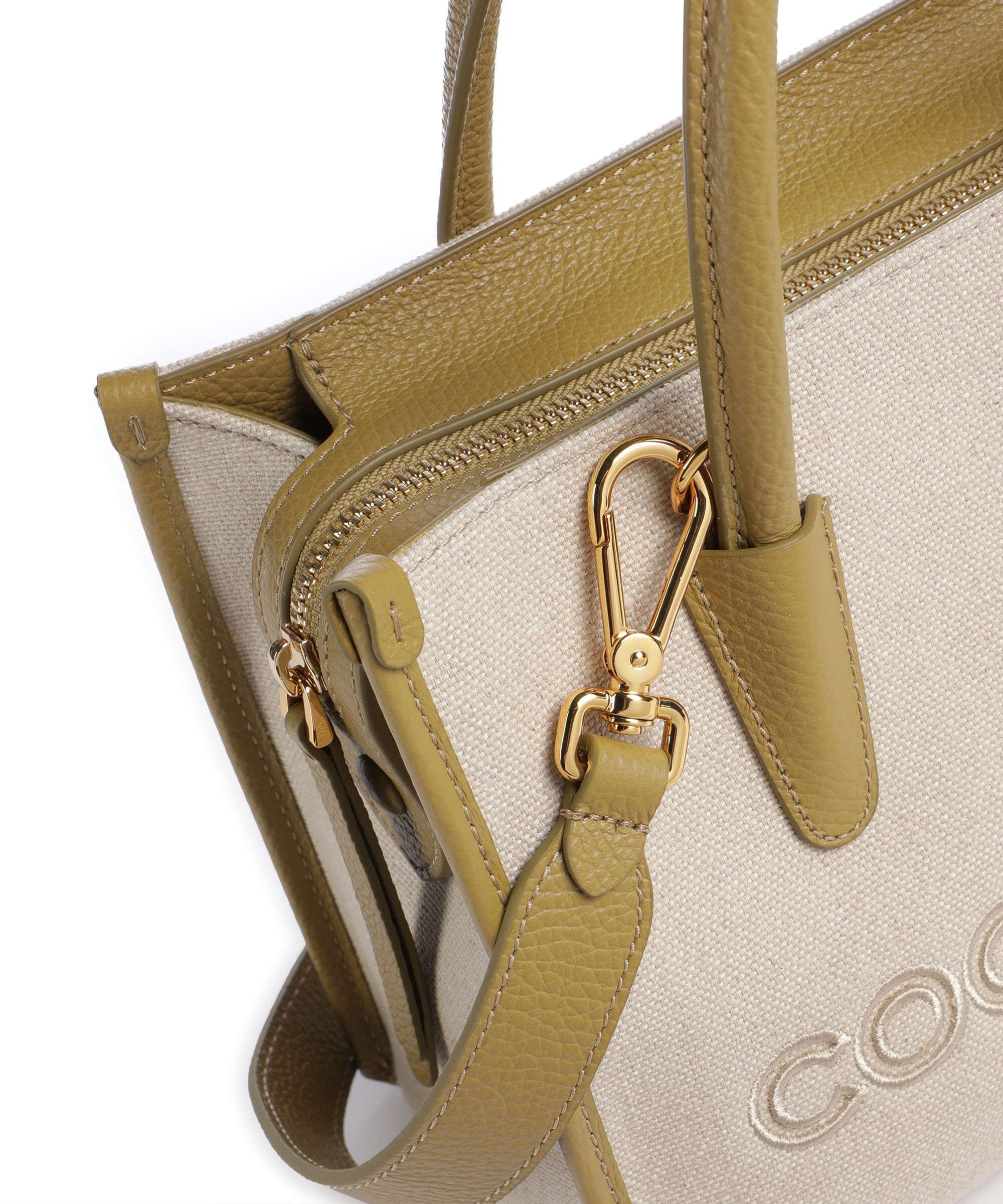 Coccinelle Myrtha Canvas Handbag natural/seagrass