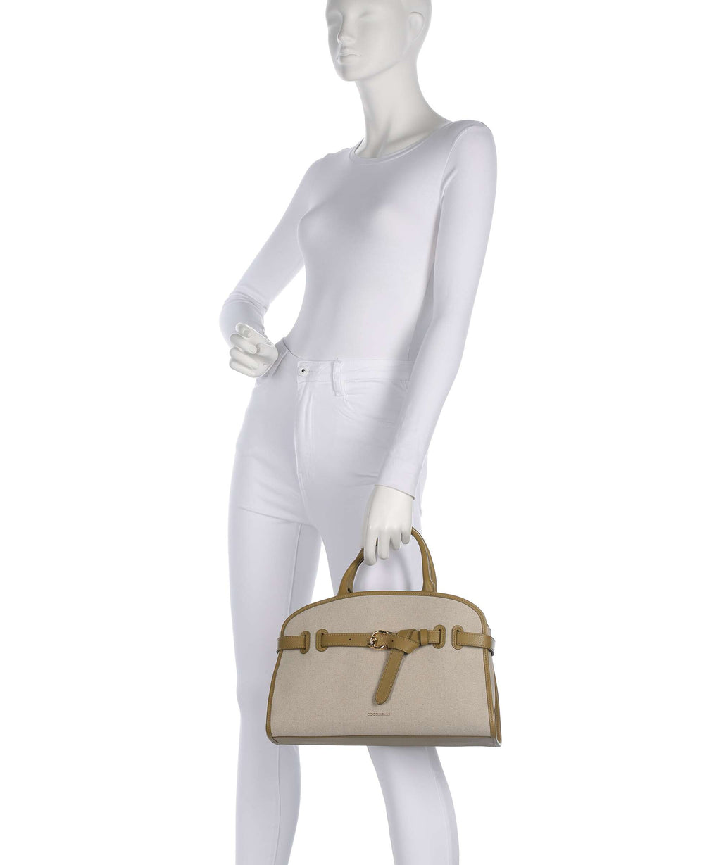 Coccinelle Sabine Canvas Handbag natural/seagrass