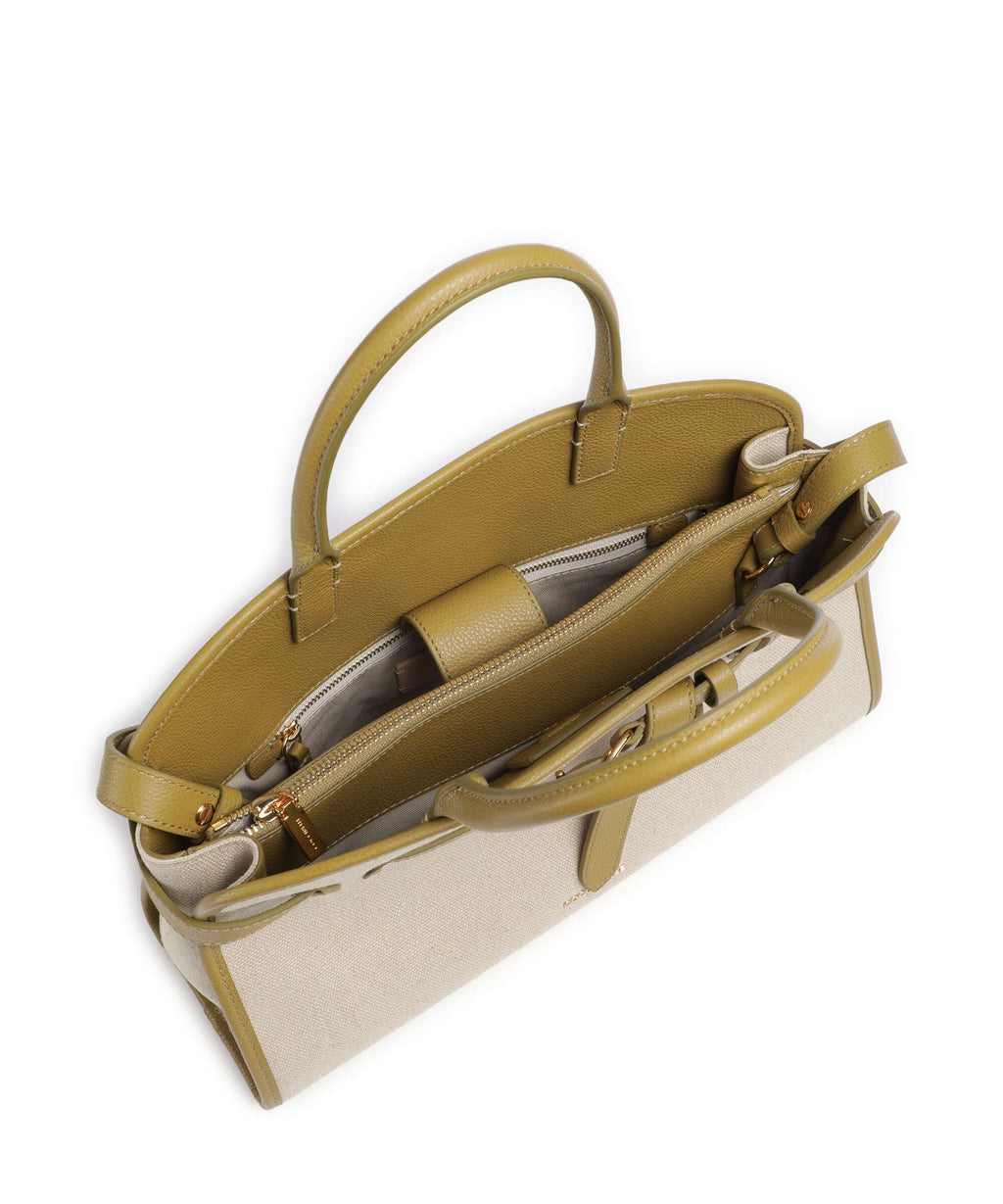 Coccinelle Sabine Canvas Handbag natural/seagrass