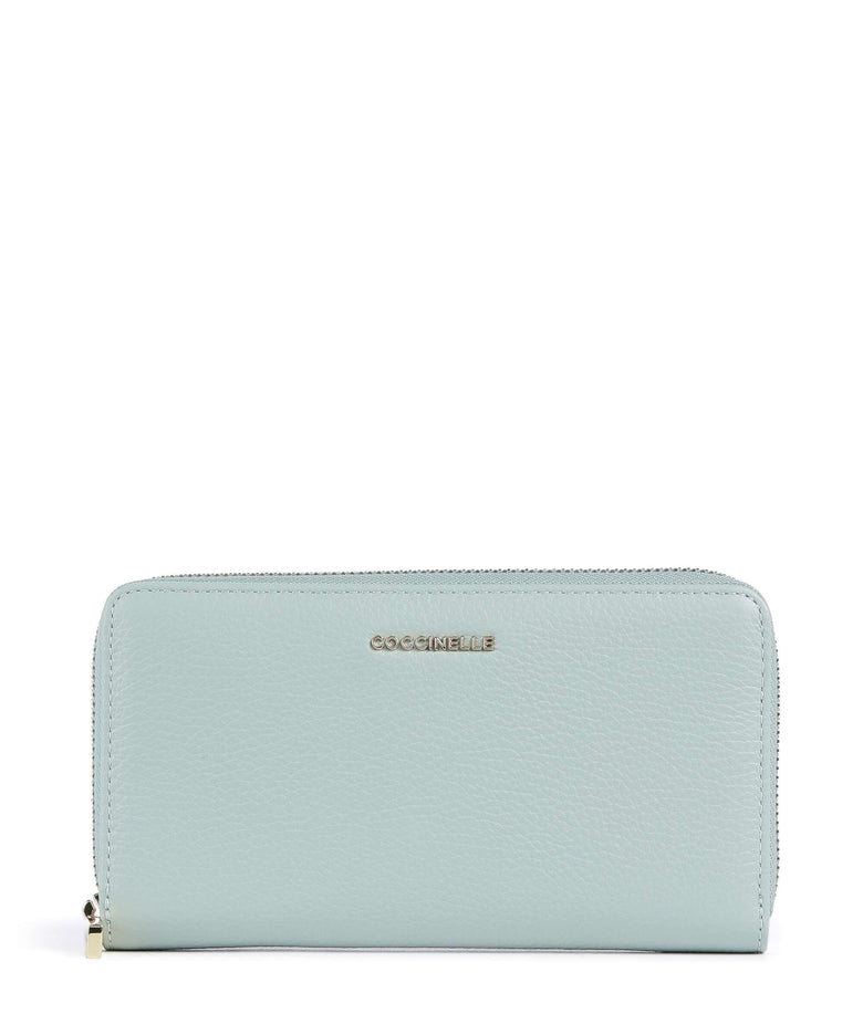 Coccinelle Metallic Soft Wallet aquamarine