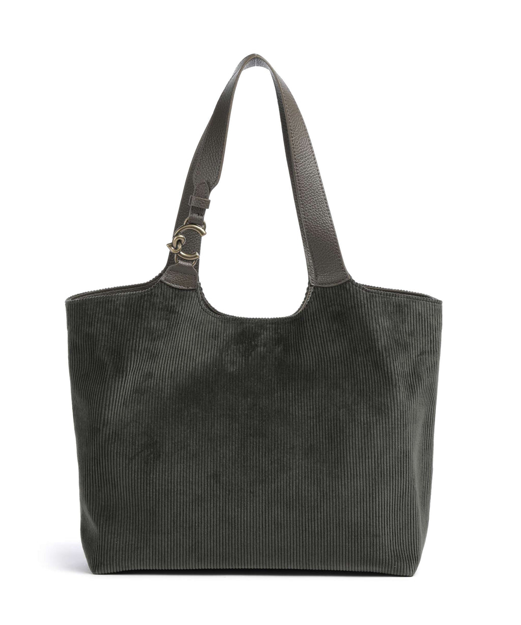 Coccinelle C-Easy Corduroy Tote bag fango