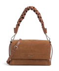 Coccinelle Boheme Suede Shoulder bag cognac