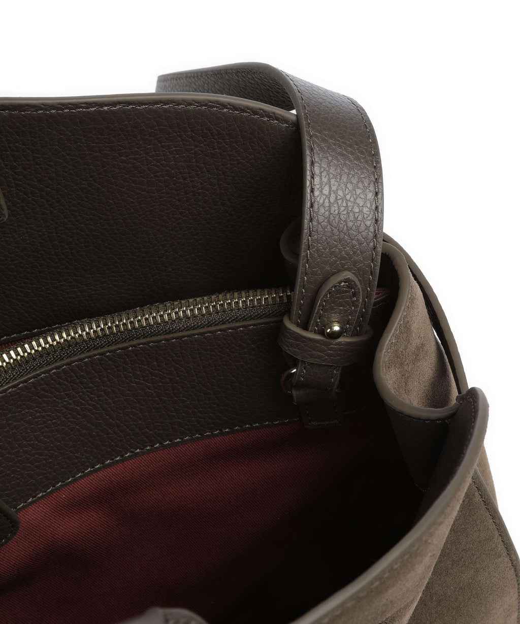 Coccinelle Sabine Suede Handbag fango