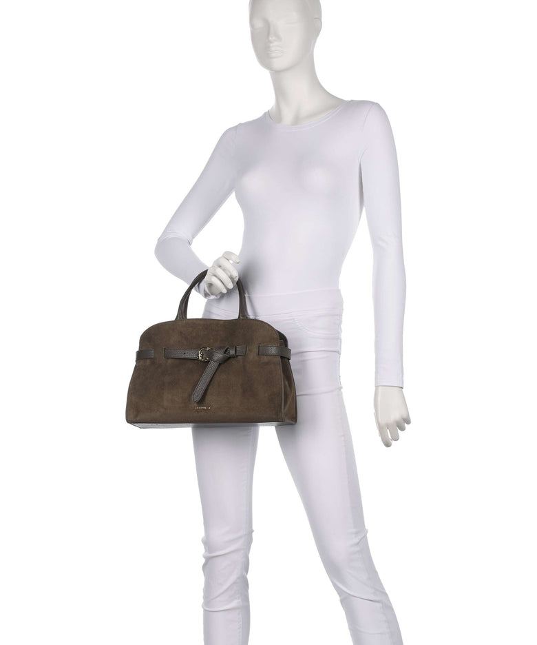 Coccinelle Sabine Suede Handbag fango