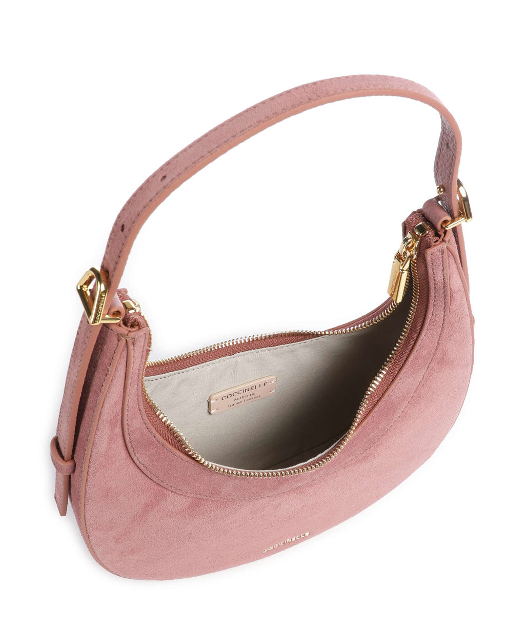 Coccinelle Whisper Suede Shoulder bag winter rose