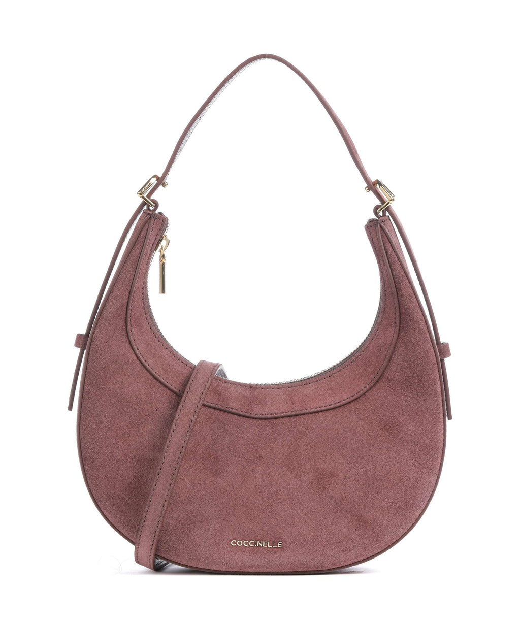 Coccinelle Whisper Suede Shoulder bag berry