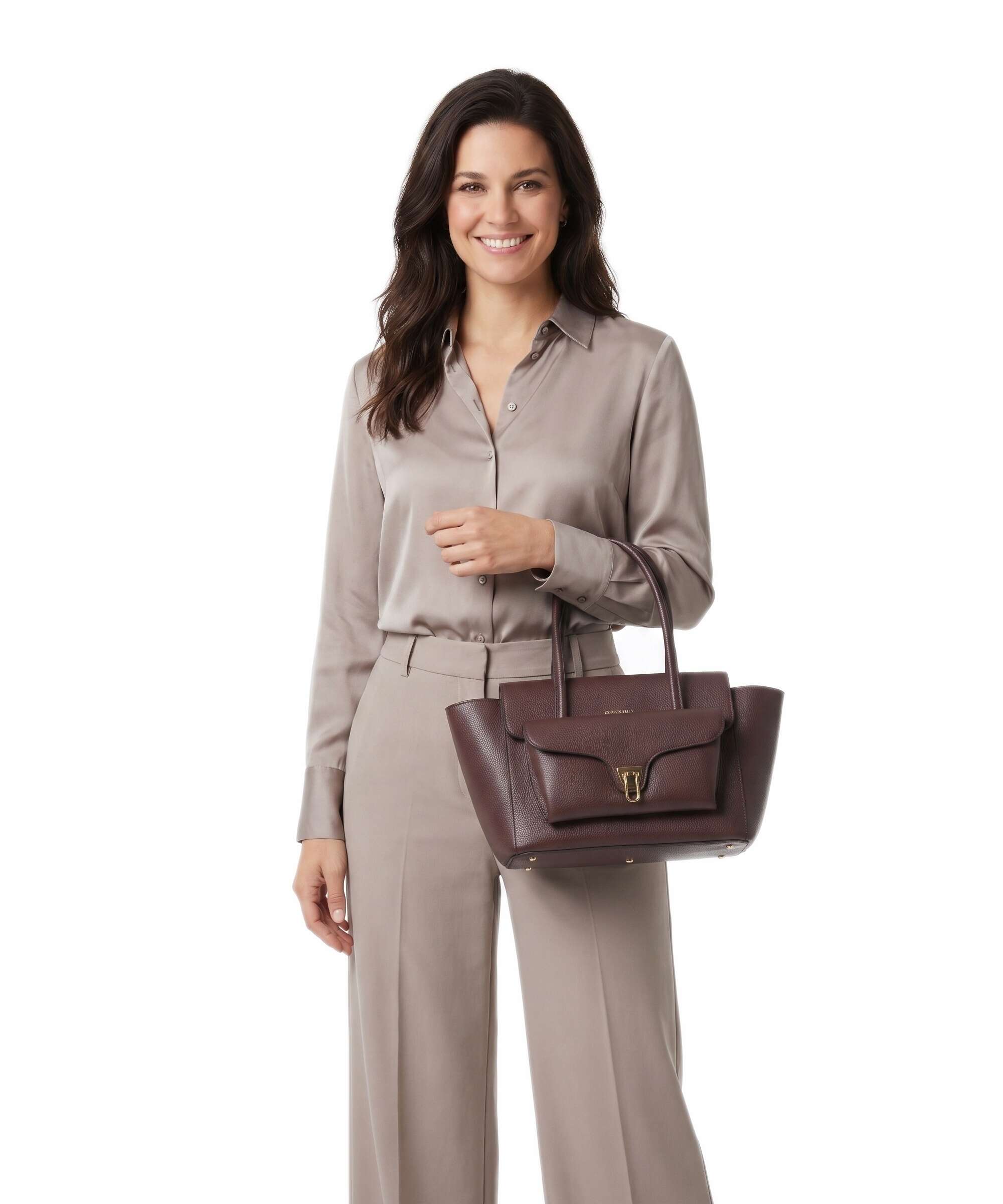 Coccinelle Beat Double Handbag berry