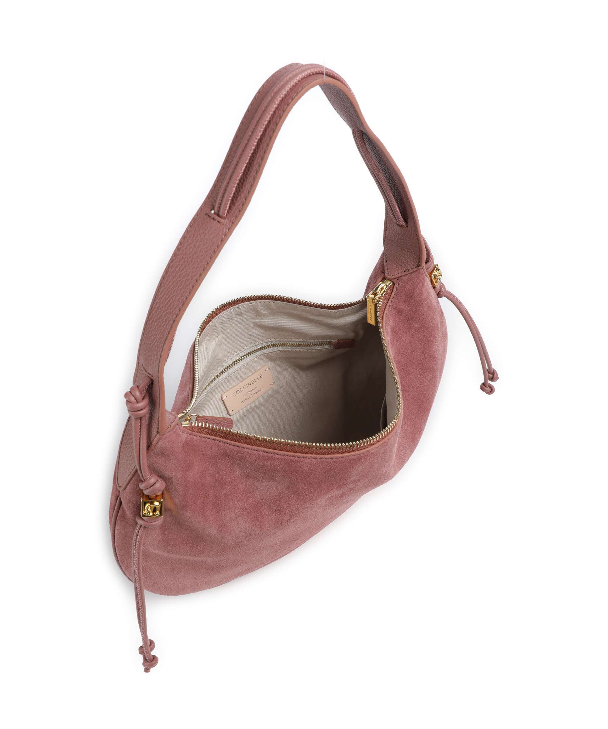 Coccinelle Thess Suede Hobo bag winter rose