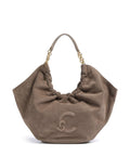 Coccinelle Smash Suede Hobo bag warm taupe