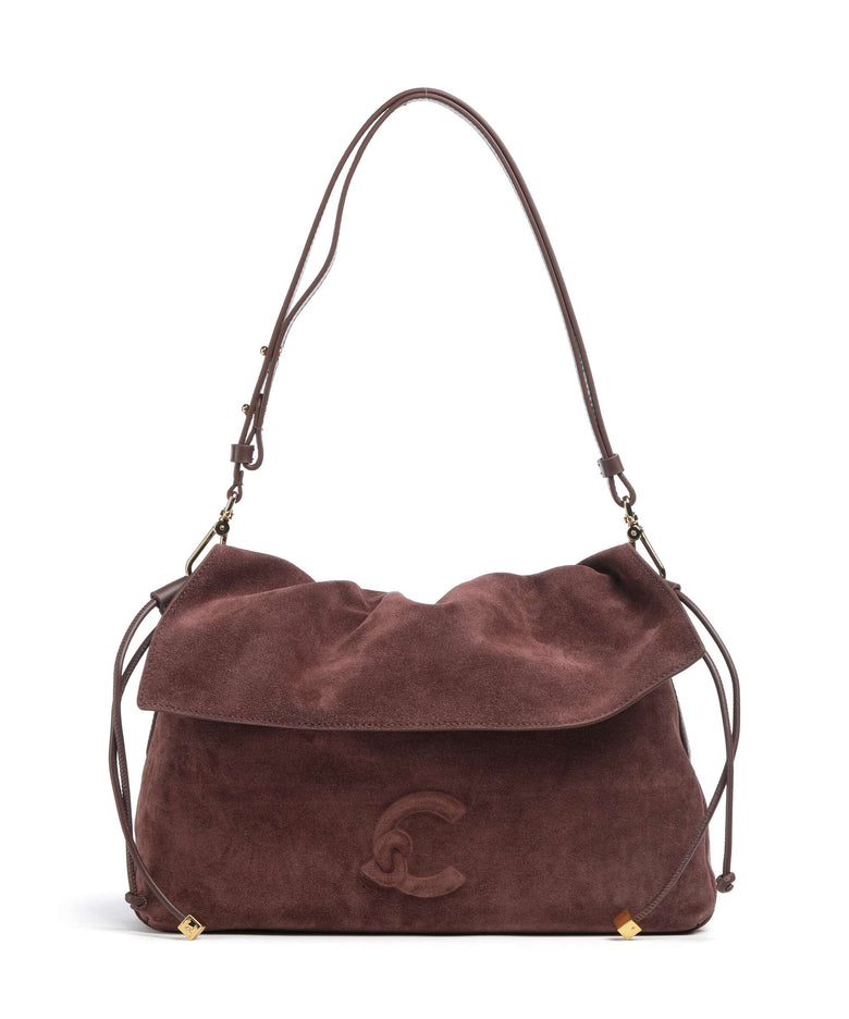 Coccinelle Lidia Suede Hobo bag berry