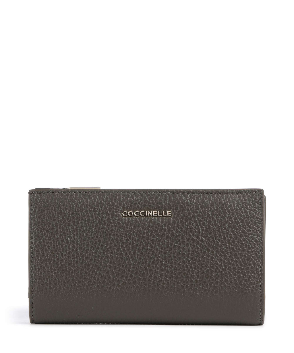 Coccinelle Metallic Soft Wallet fango