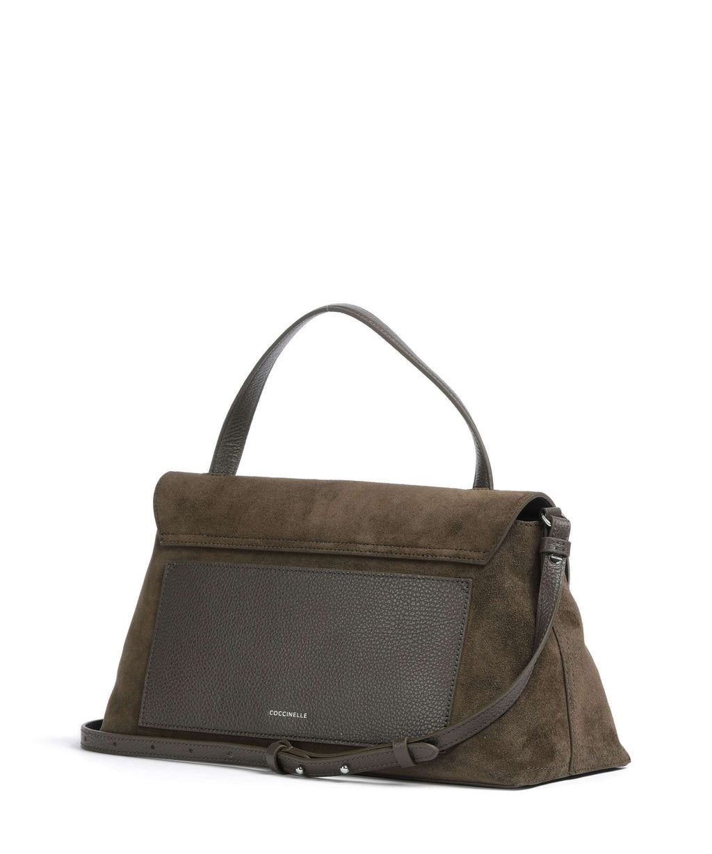 Coccinelle Nikla Suede Handbag fango