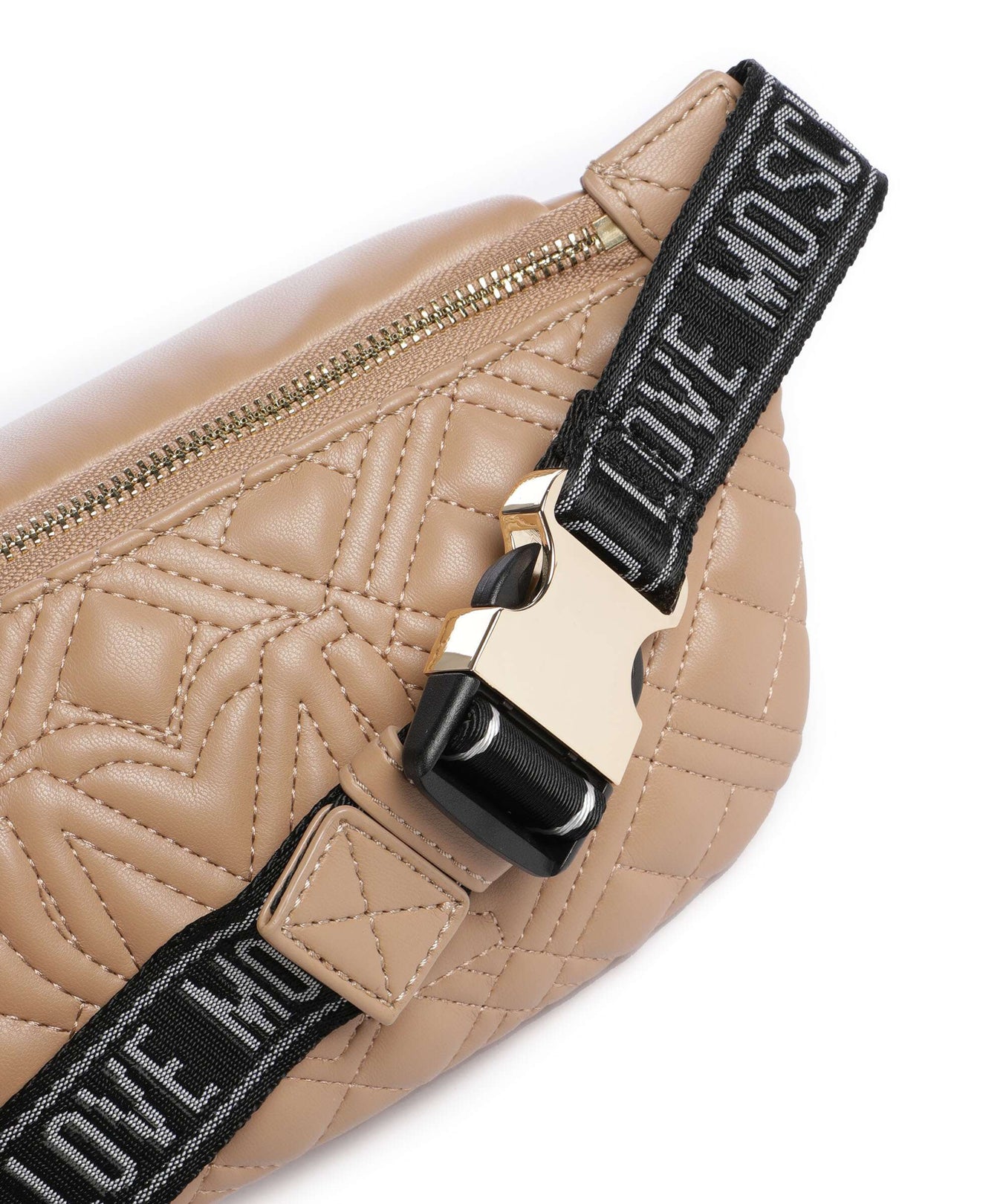 Love Moschino Quilted Fanny pack beige