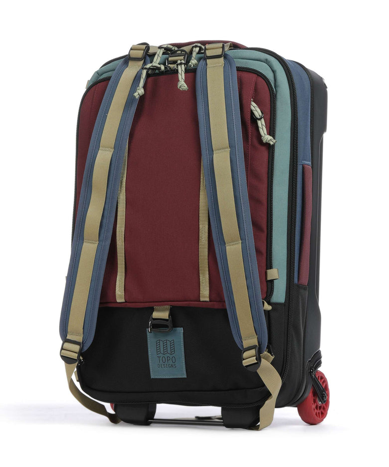 Topo Designs Global Backpack with wheels dark denim/burgundy