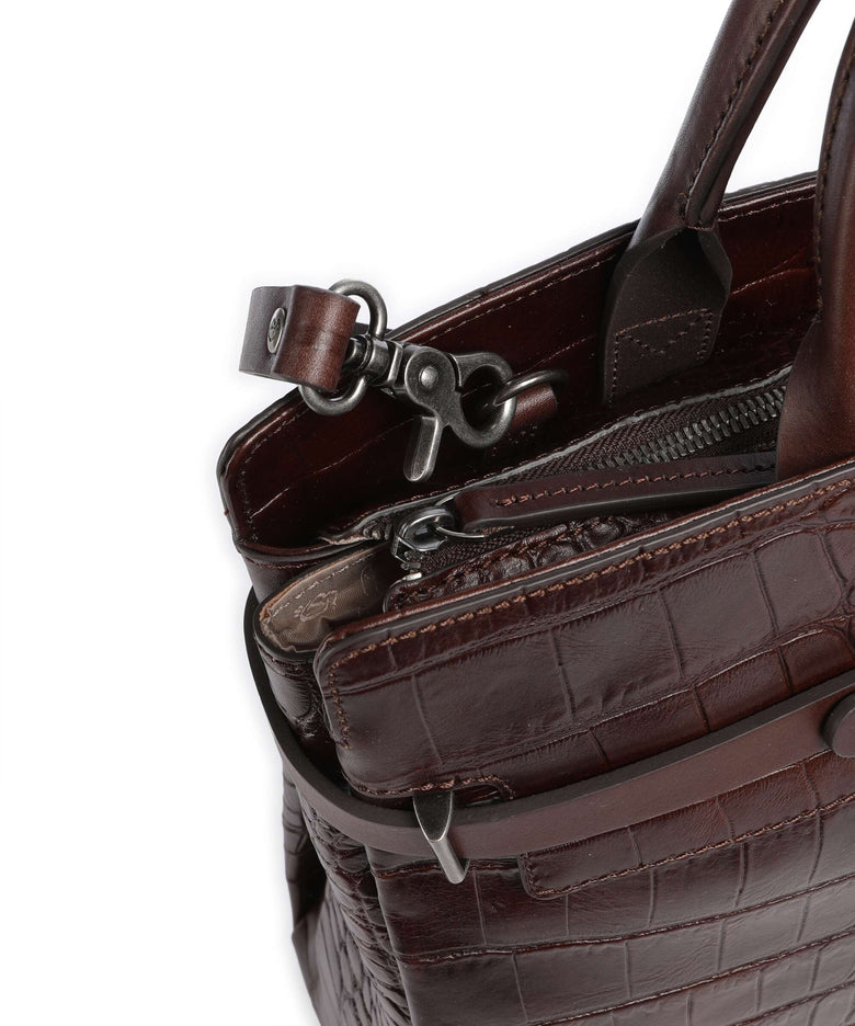 Castelijn & Beerens Croco Kaat Briefcase mocca