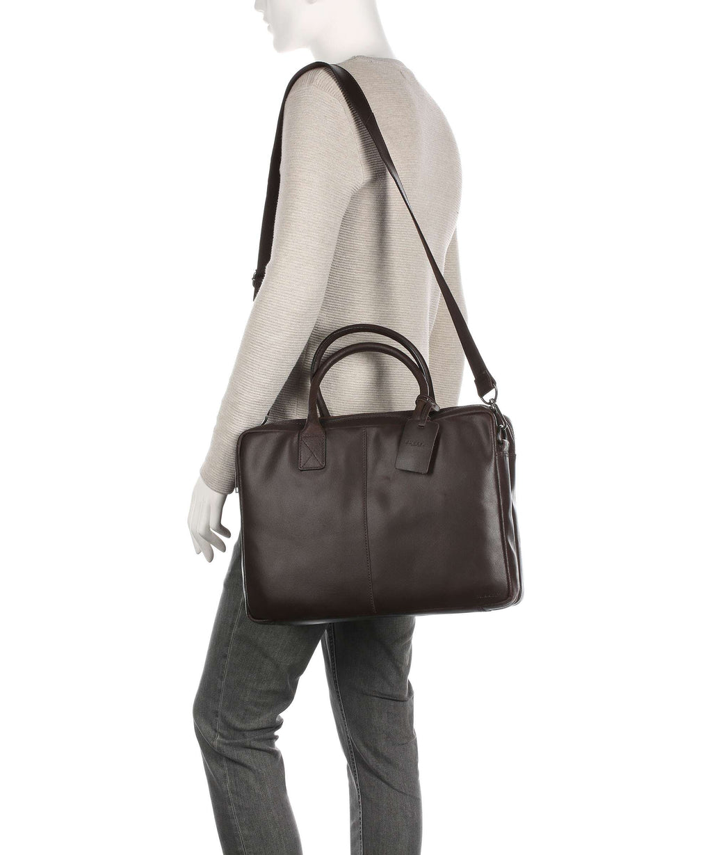 Burkely Vintage Taylor Worker Briefcase bruin