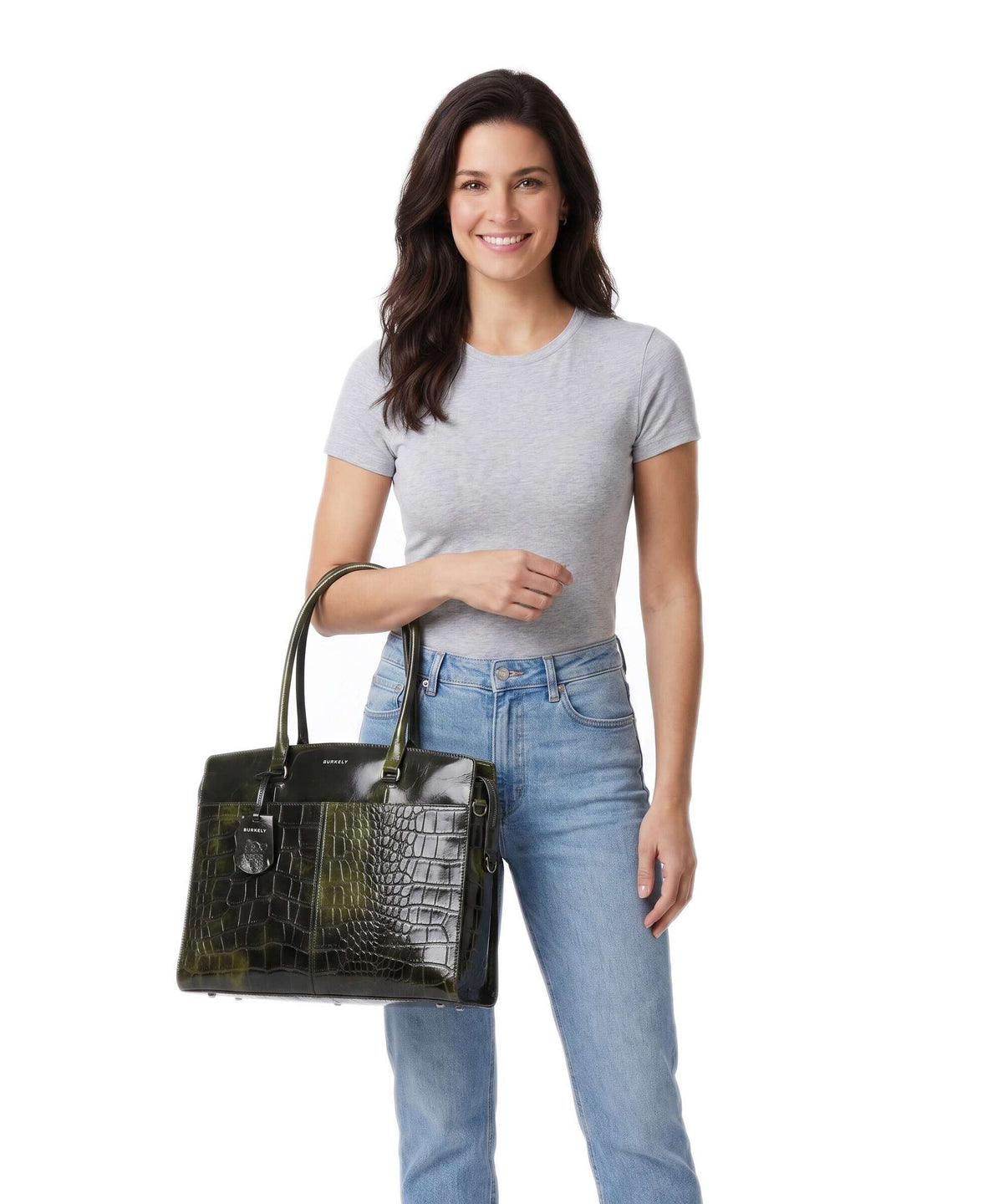 Burkely Cool Colbie Tote bag olive patent
