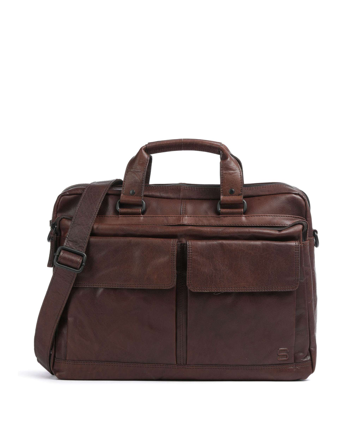 Spikes & Sparrow Bronco Briefcase dunkelbraun