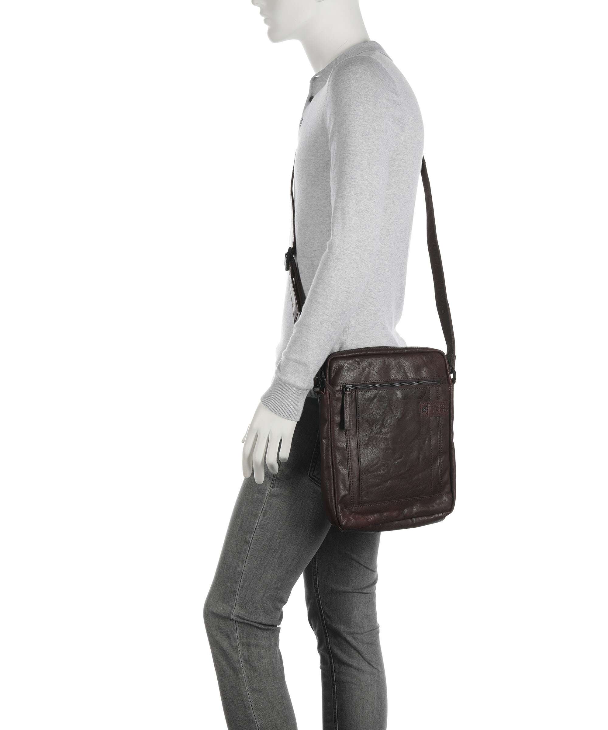 Spikes & Sparrow Bronco Jayed Crossbody bag dark brown