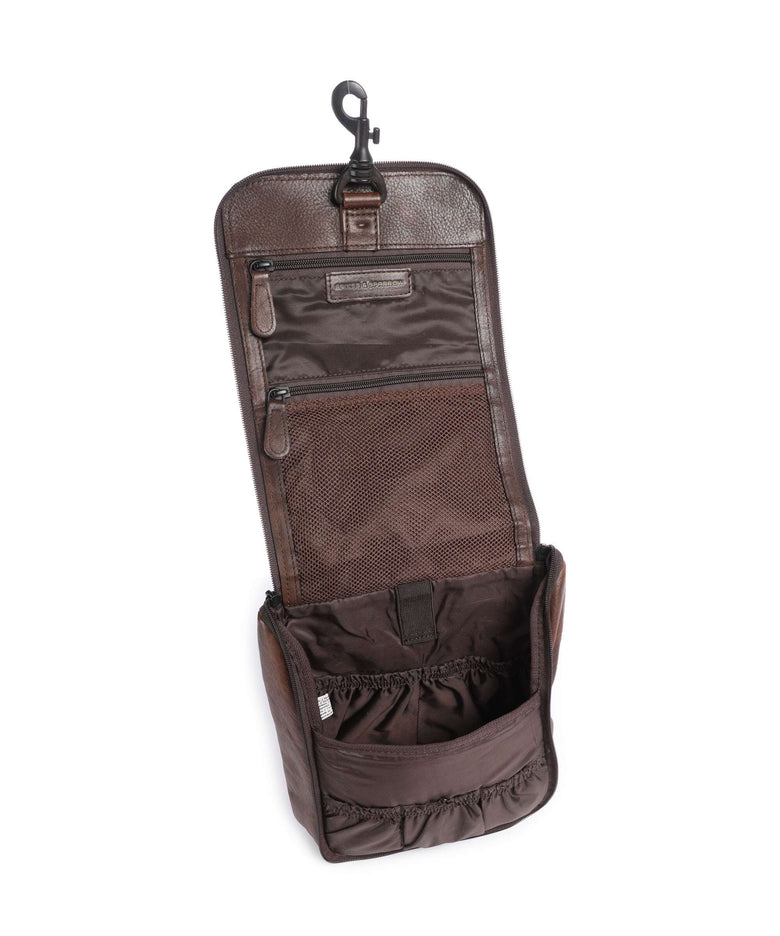 Spikes & Sparrow Apache Midian Toiletry bag dark brown