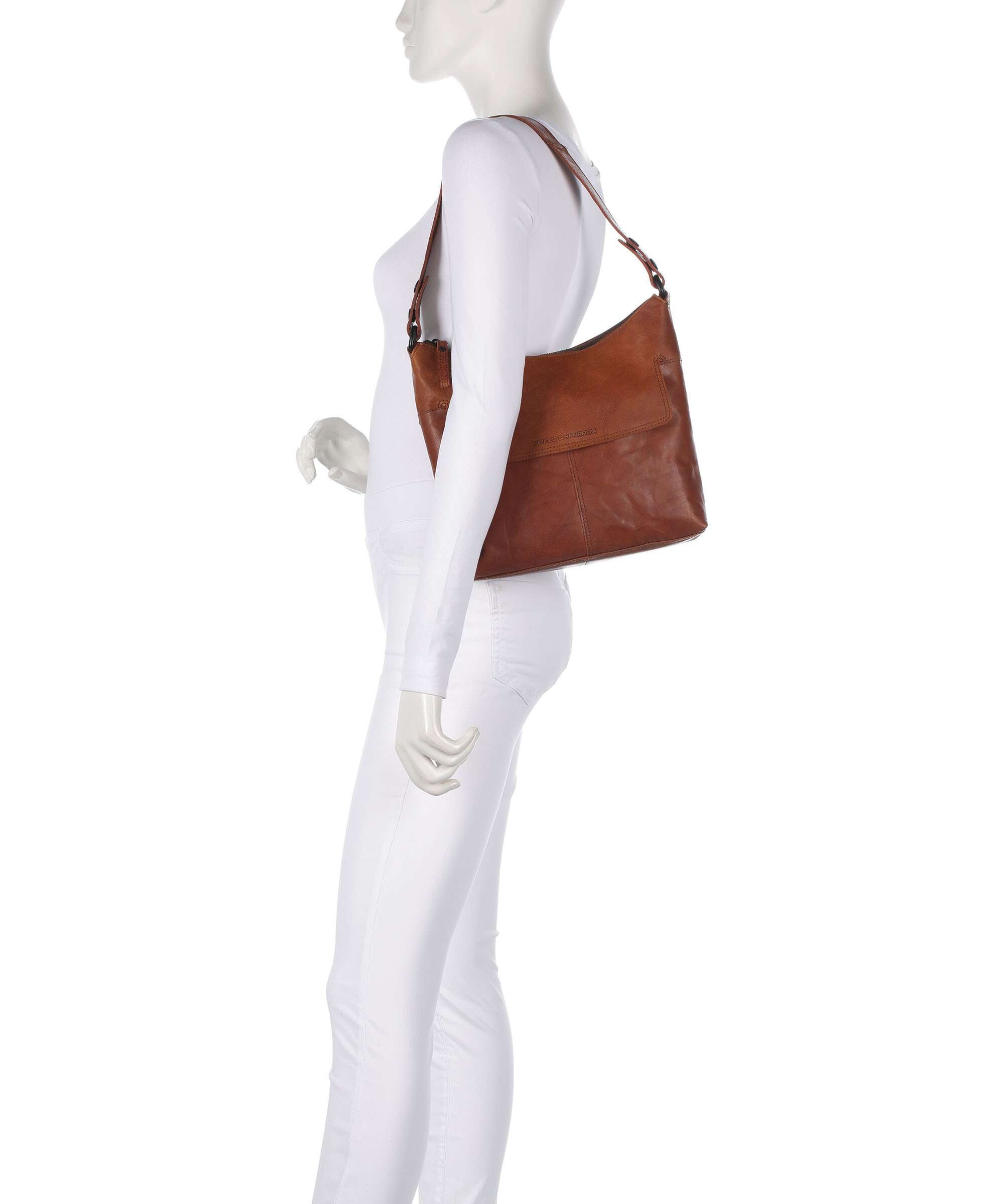 Spikes & Sparrow Bronco Sherrill Hobo bag brandy