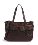 Spikes & Sparrow Bronco Fee Briefcase dark brown