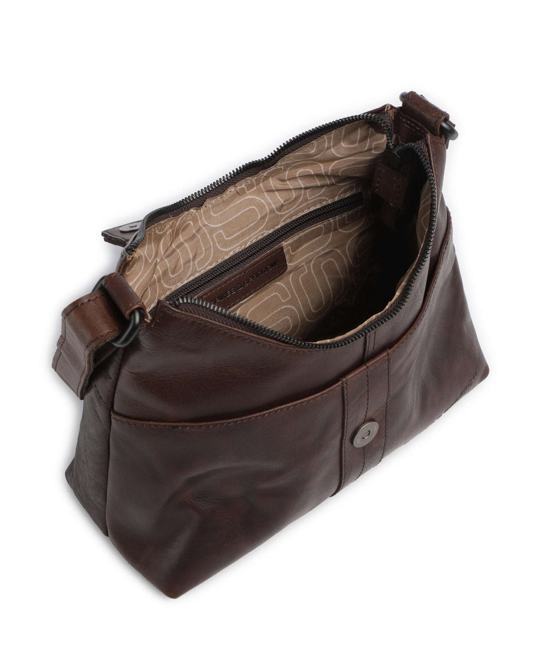 Spikes & Sparrow Bronco Ellesse Crossbody bag dark brown