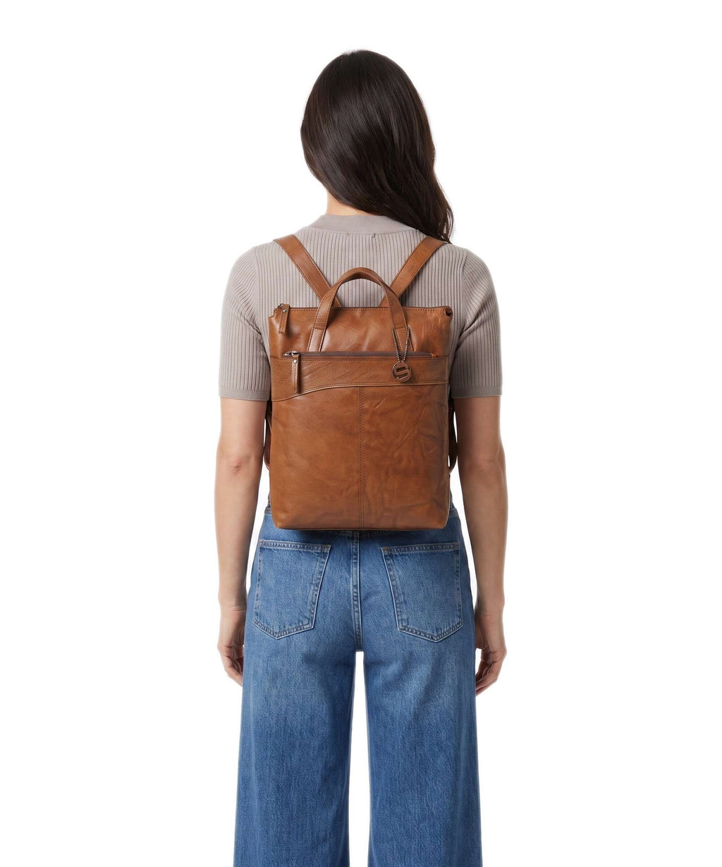 Spikes & Sparrow Bronco Claudia Backpack brandy