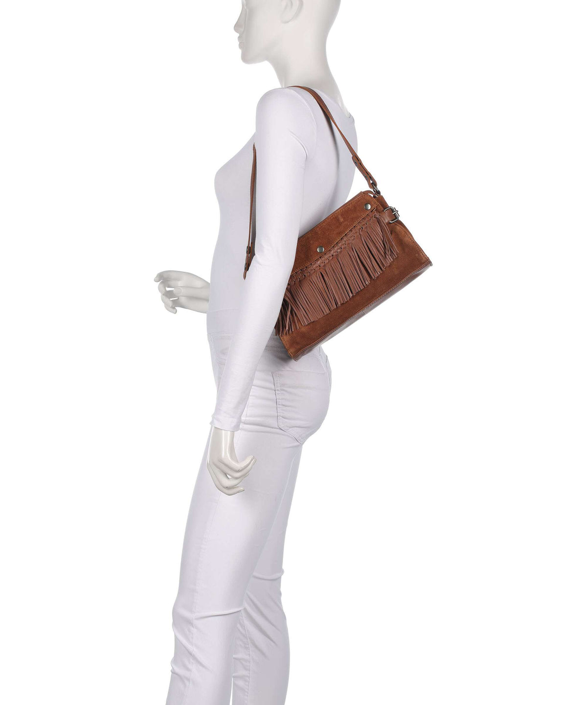 Spikes & Sparrow Suede Mix Madelon Shoulder bag mocca