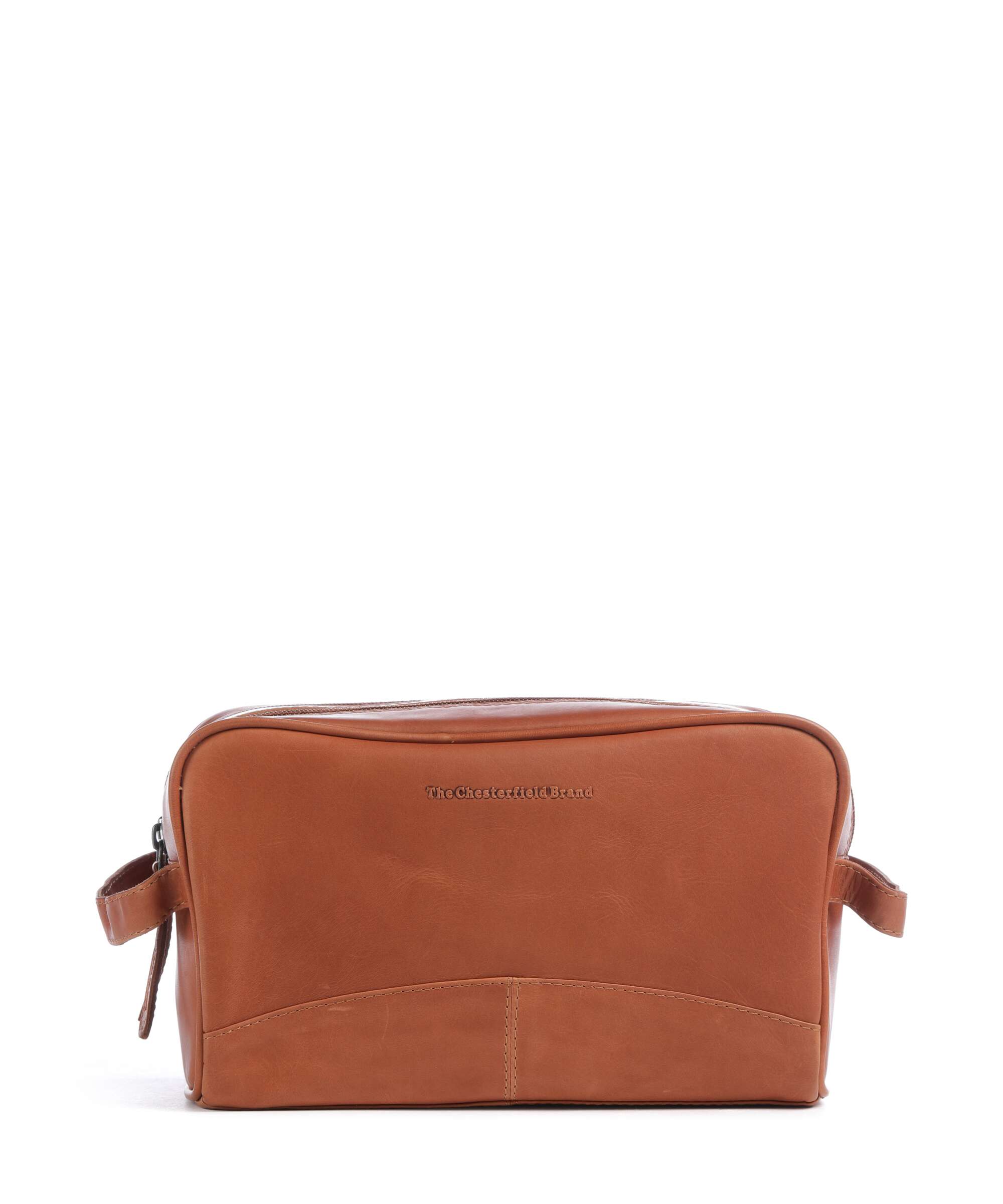 The Chesterfield Brand Cow Wax Pull Up Stacey Toiletry bag cognac