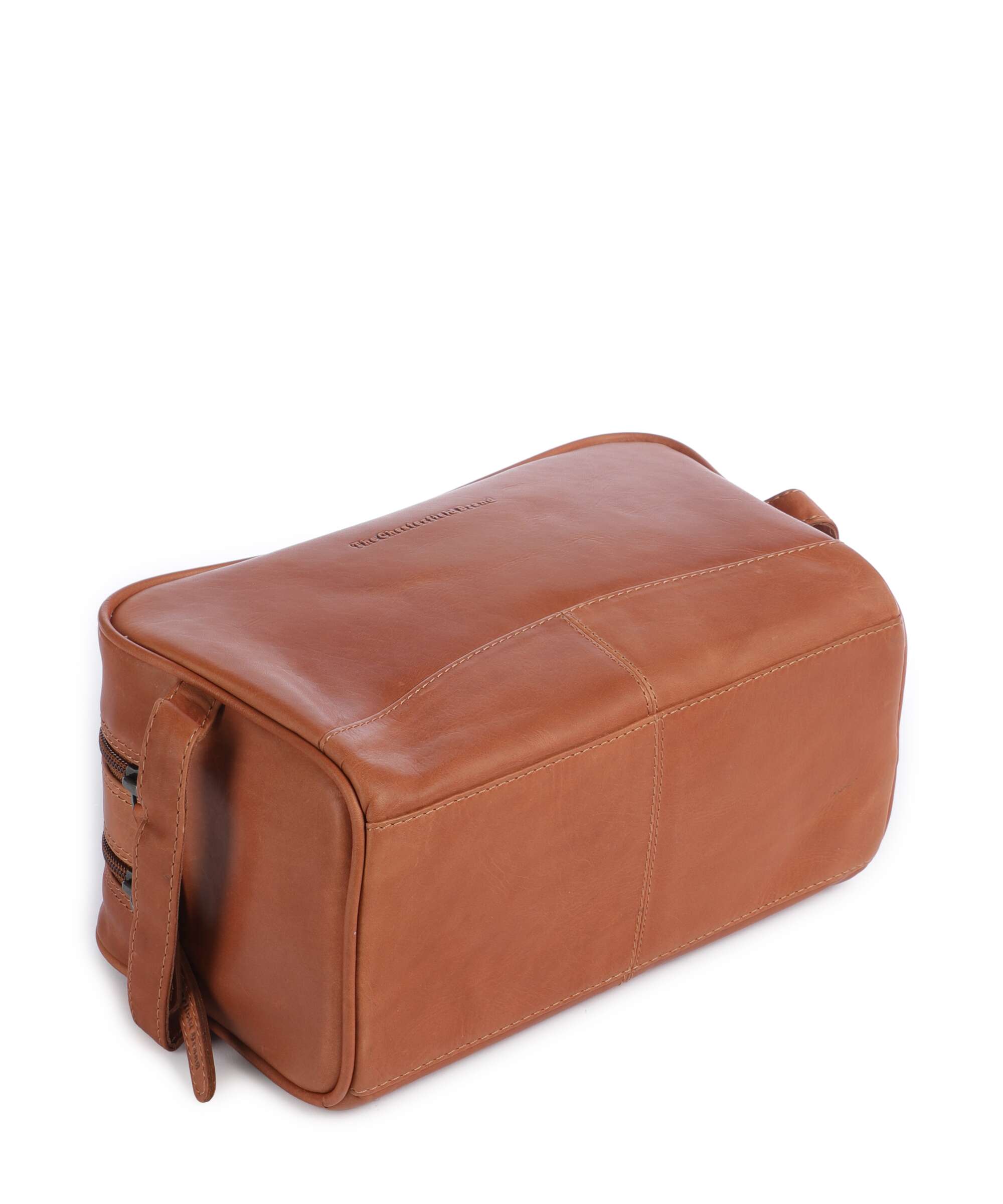 The Chesterfield Brand Cow Wax Pull Up Stacey Toiletry bag cognac