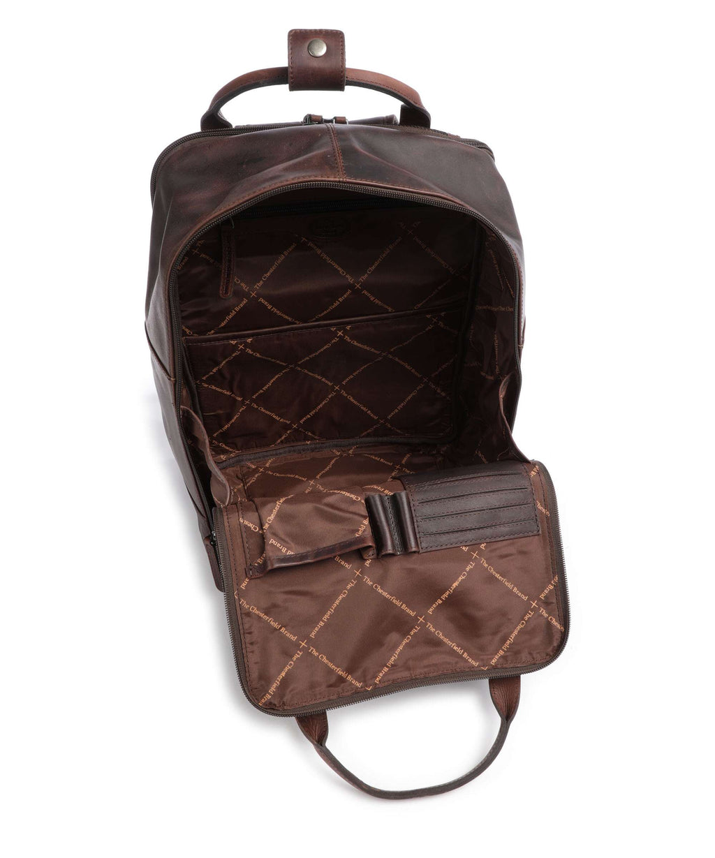 The Chesterfield Brand Wax Pull Up Cow Caicos Backpack brown