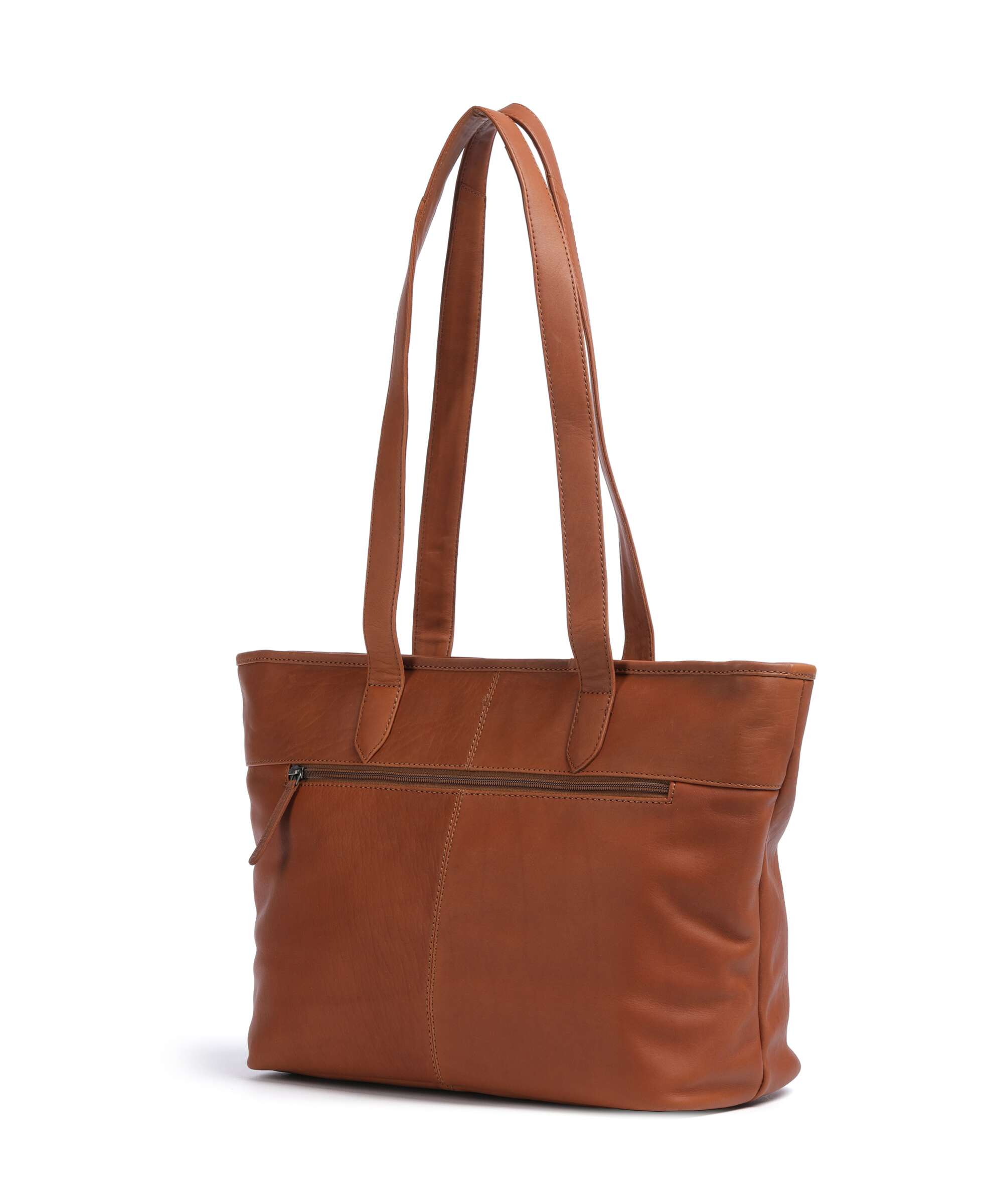 The Chesterfield Brand Cow Wax Pull Up Monza Tote bag cognac