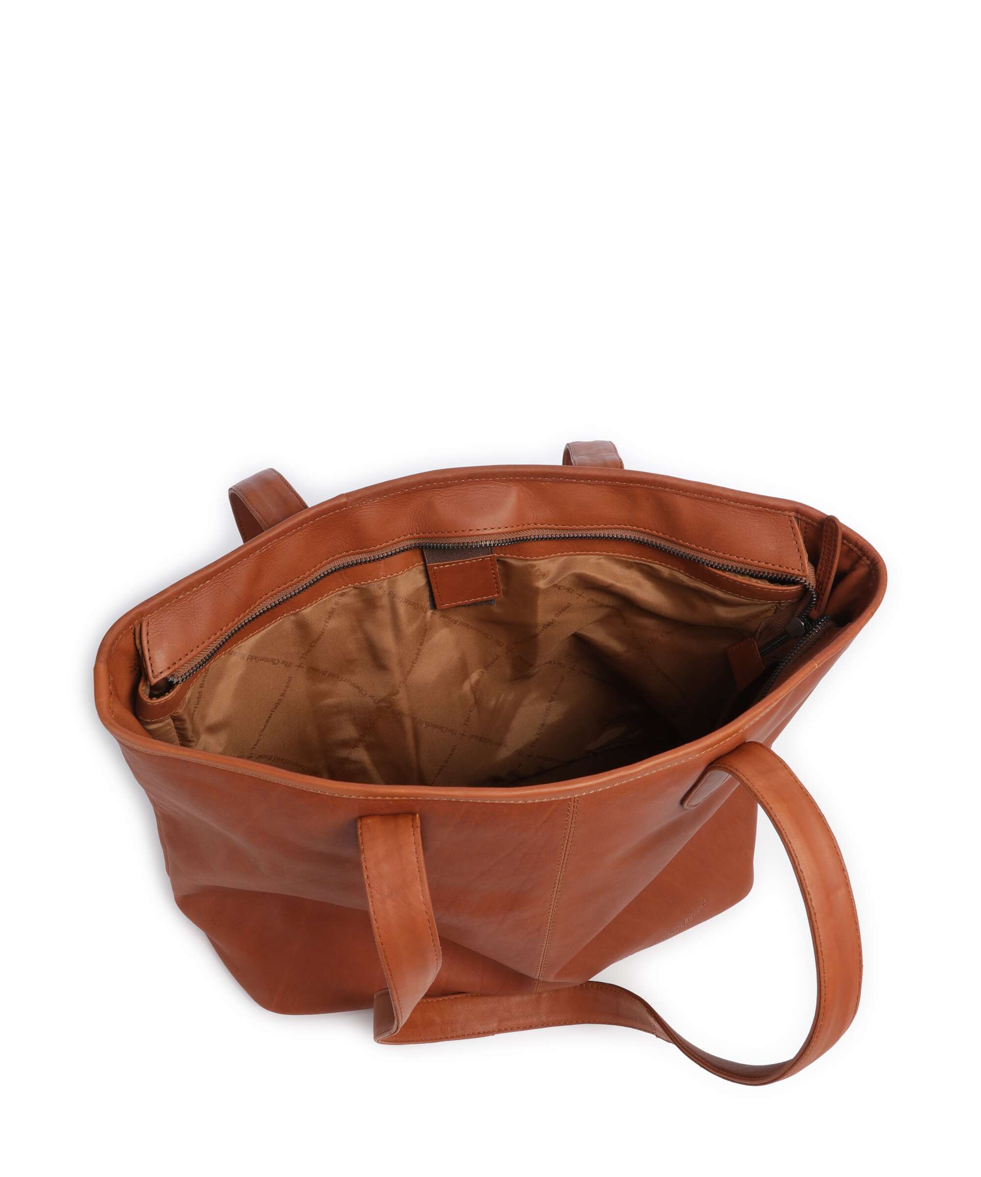 The Chesterfield Brand Cow Wax Pull Up Monza Tote bag cognac