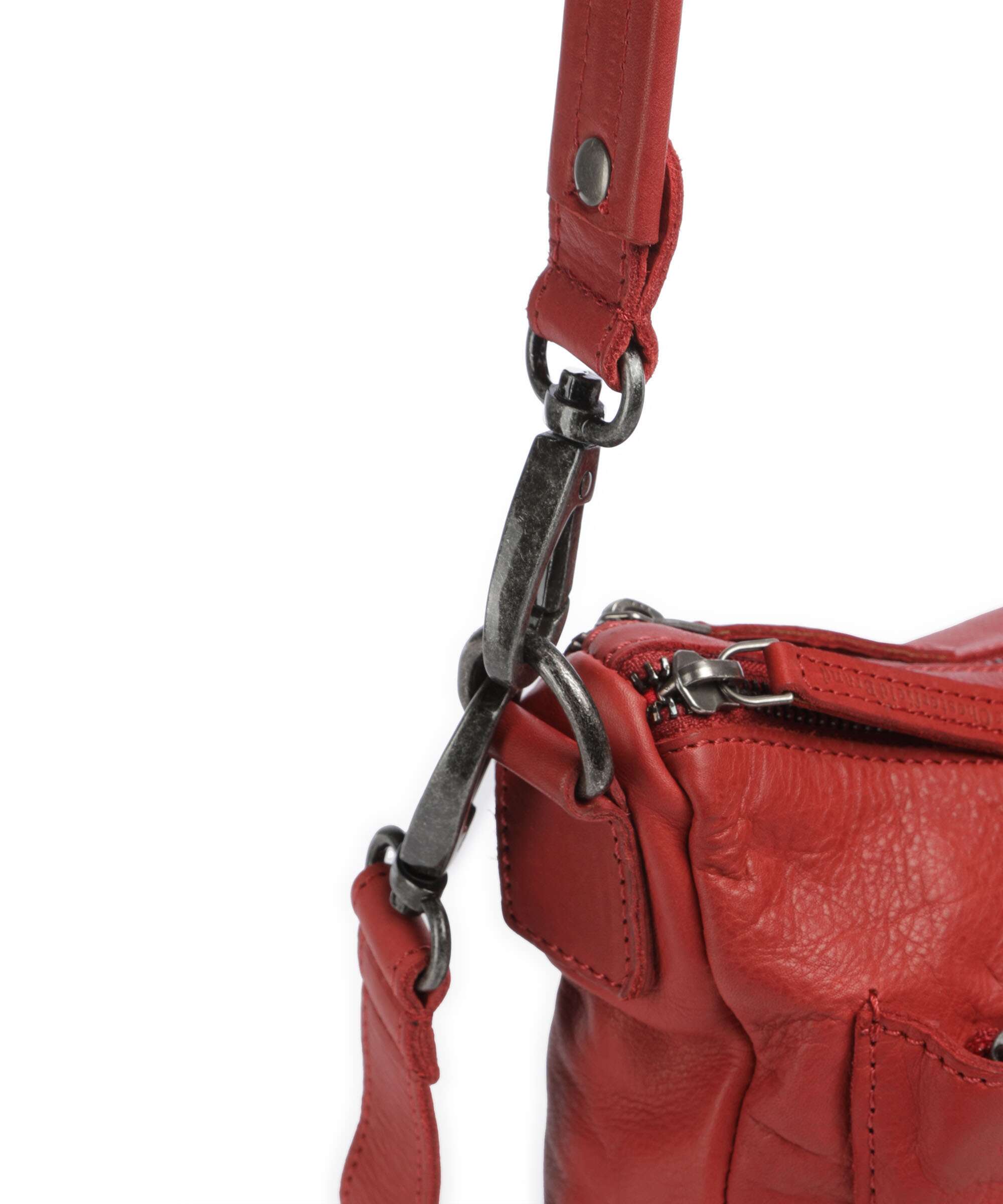 The Chesterfield Brand Washed Waxed Cow Caroline Crossbody bag red