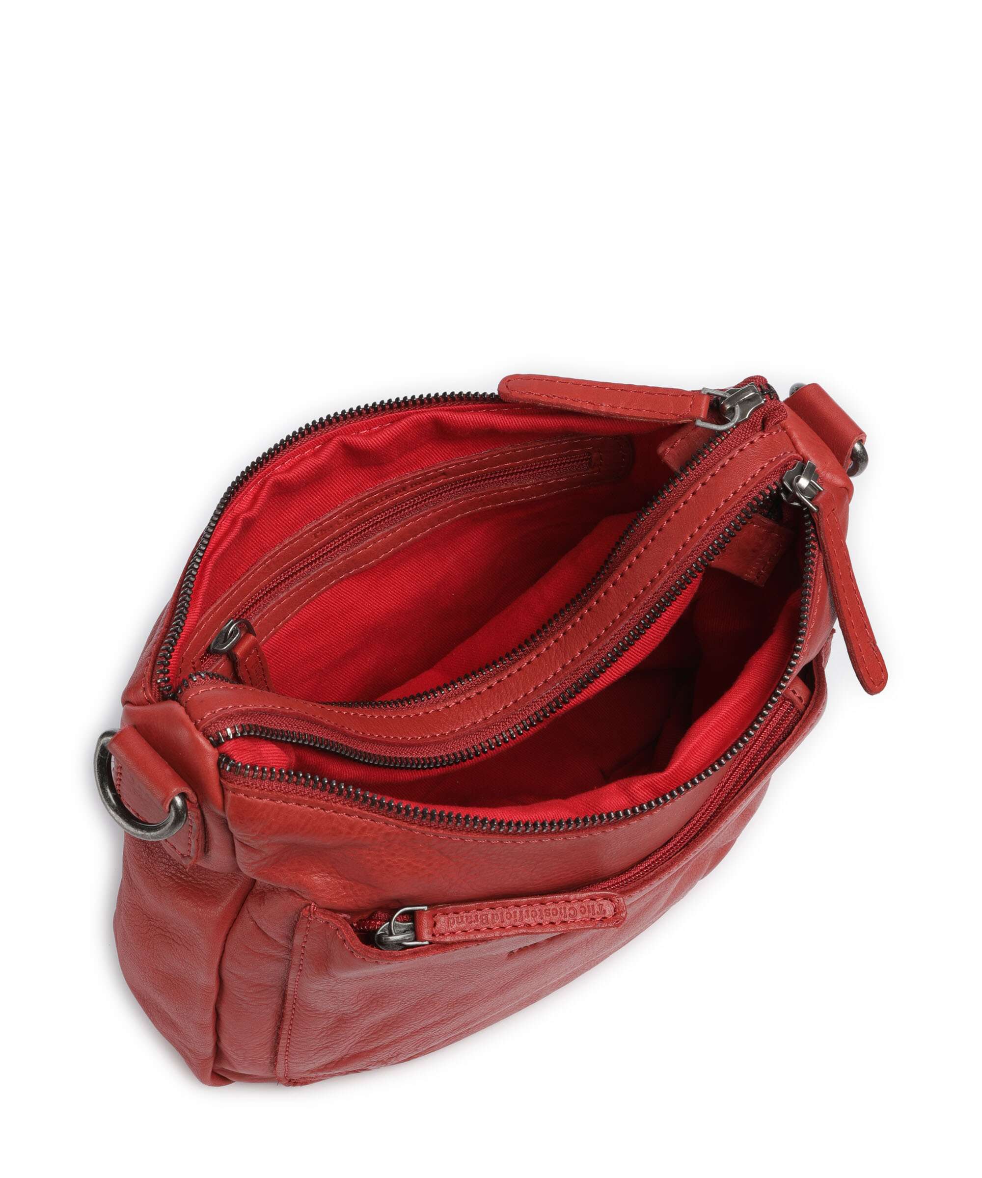 The Chesterfield Brand Washed Waxed Cow Caroline Crossbody bag red