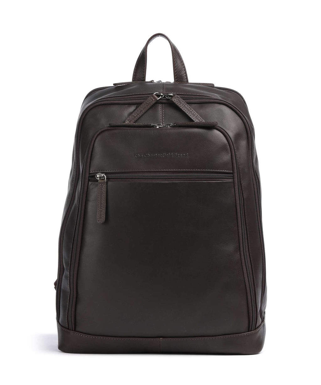 The Chesterfield Brand Cow Wax Pull Up Detroit Backpack brown