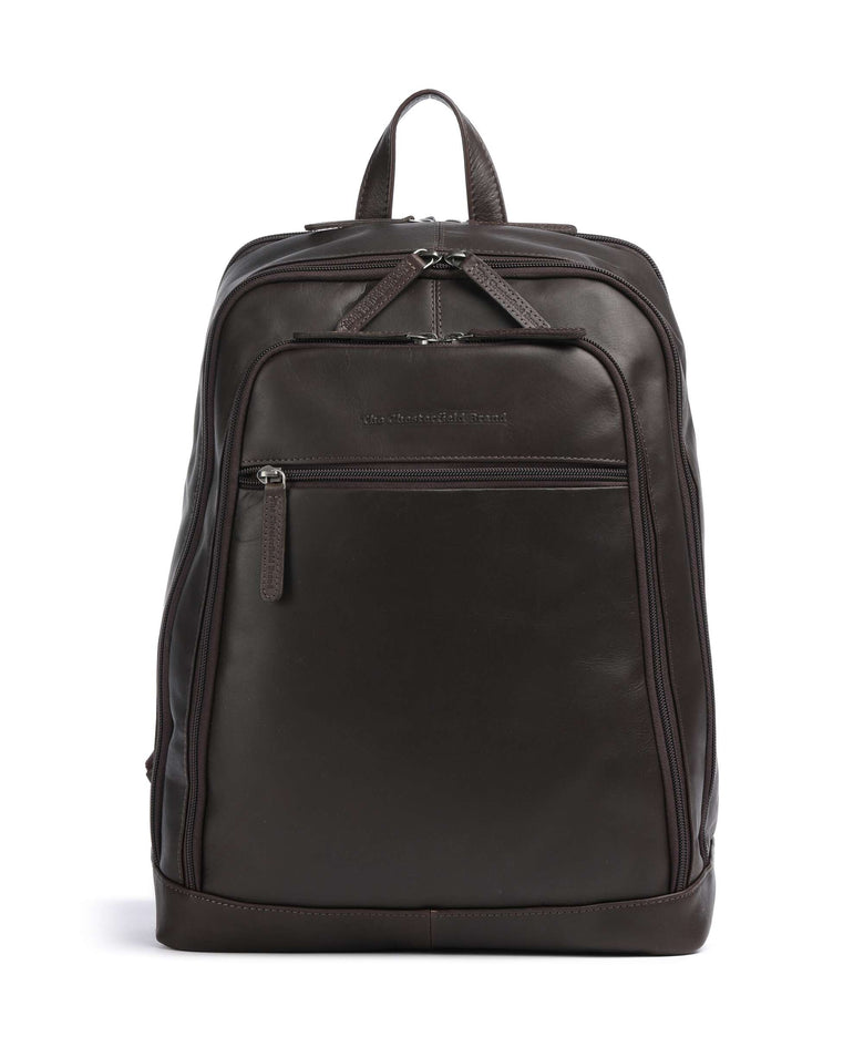 The Chesterfield Brand Cow Wax Pull Up Detroit Backpack brown