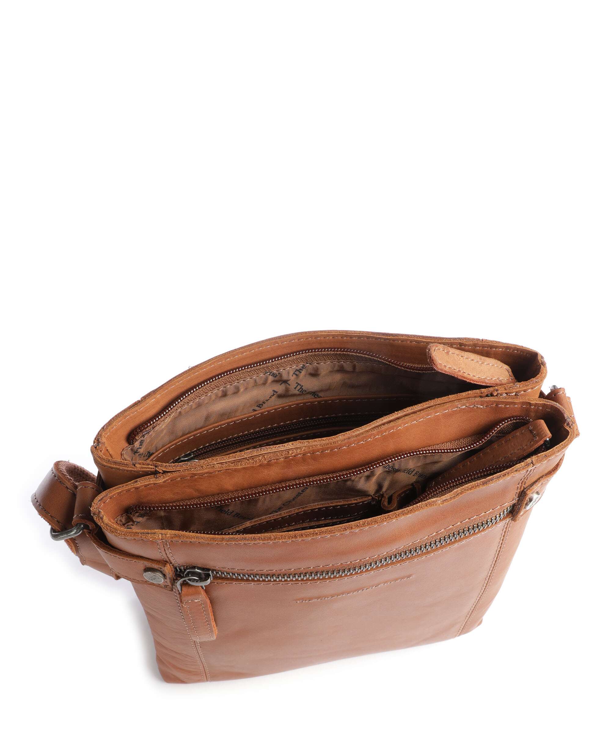 The Chesterfield Brand Cow Wax Pull Up Brandis Crossbody bag cognac
