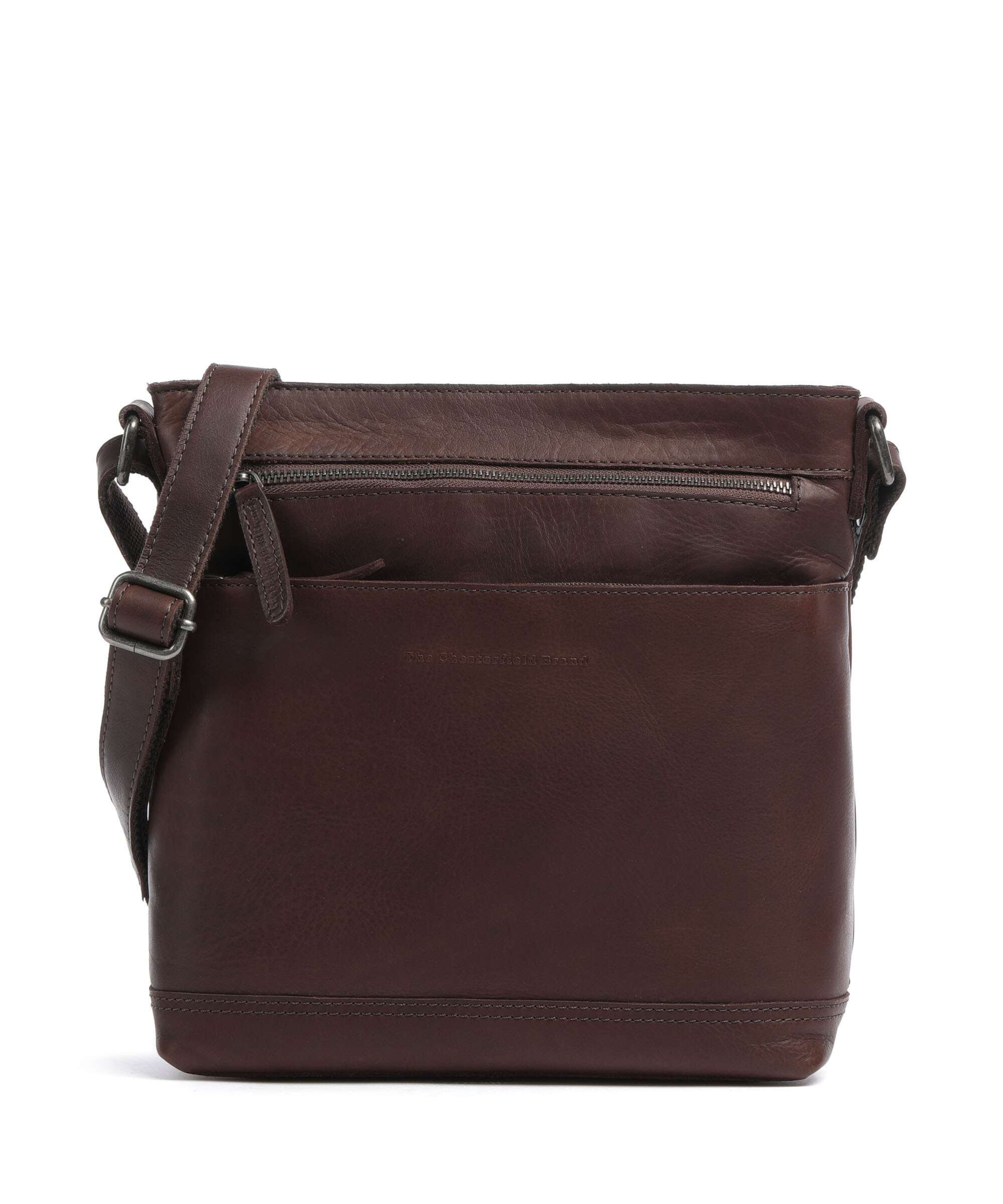 The Chesterfield Brand Cow Wax Pull Up Almeria Crossbody bag brown