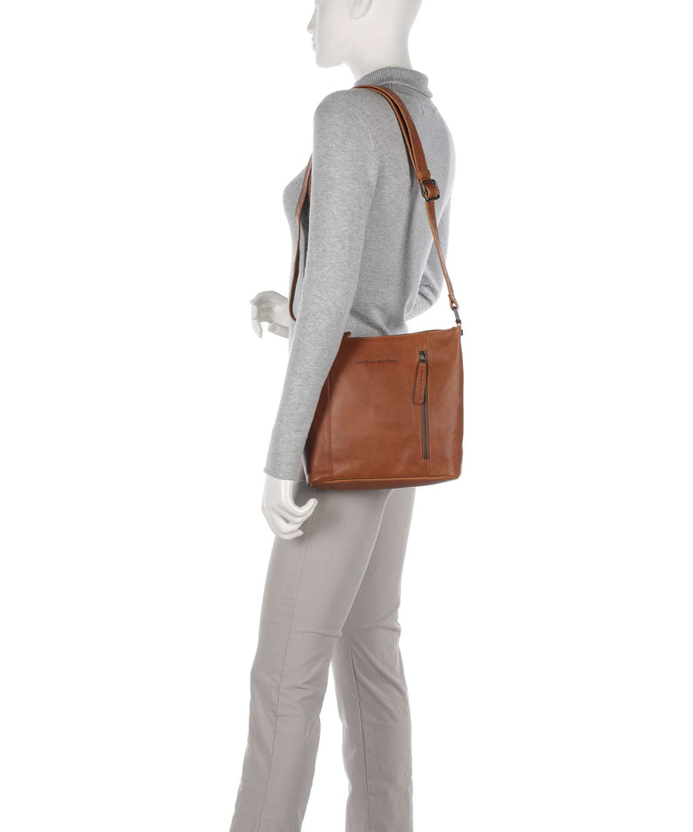 The Chesterfield Brand Cow Wax Pull Up Vervins Crossbody bag cognac