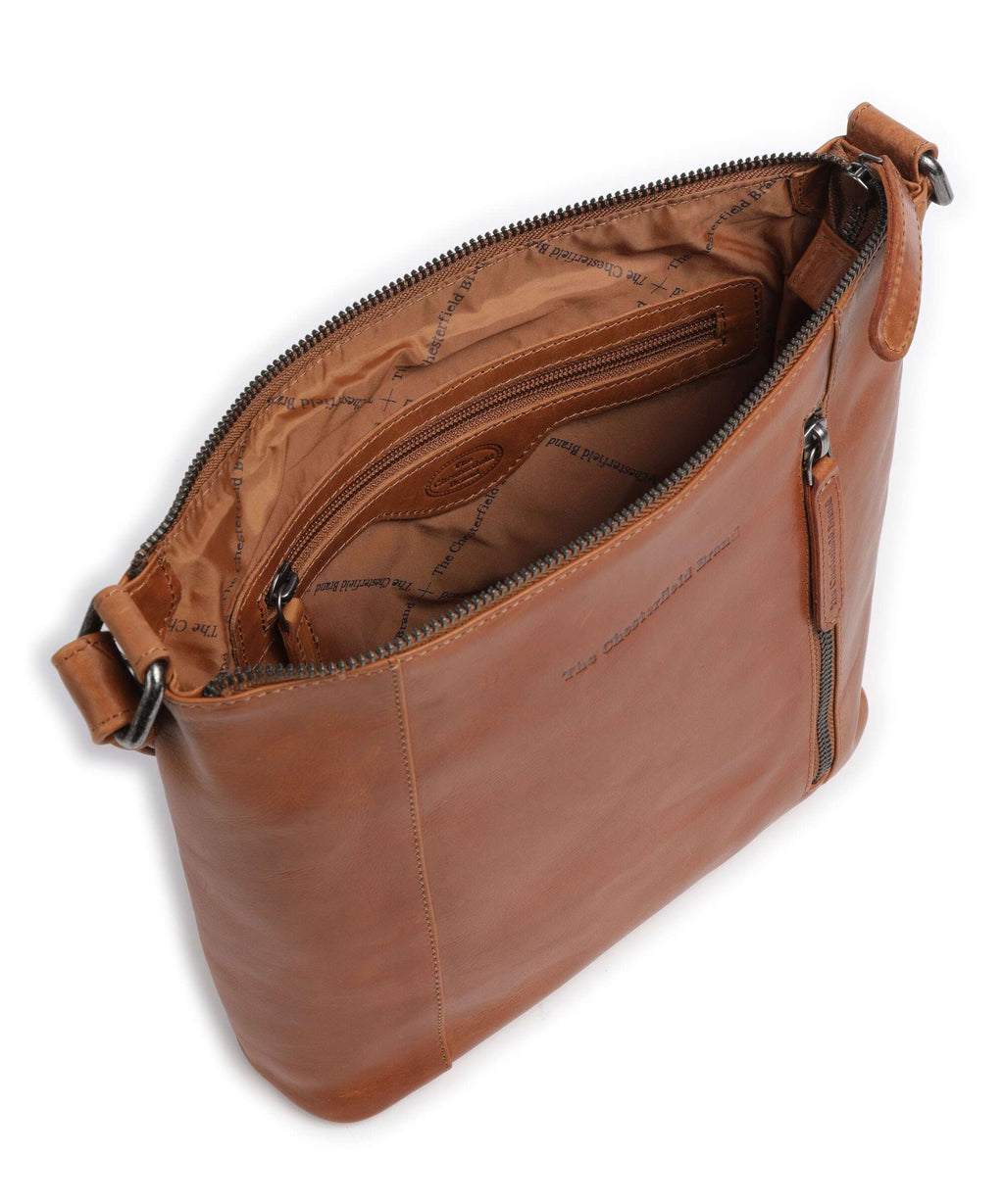 The Chesterfield Brand Cow Wax Pull Up Vervins Crossbody bag cognac