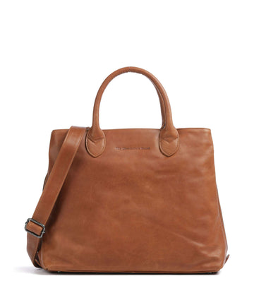 The Chesterfield Brand Cow Wax Pull Up Passau Håndtaske cognac