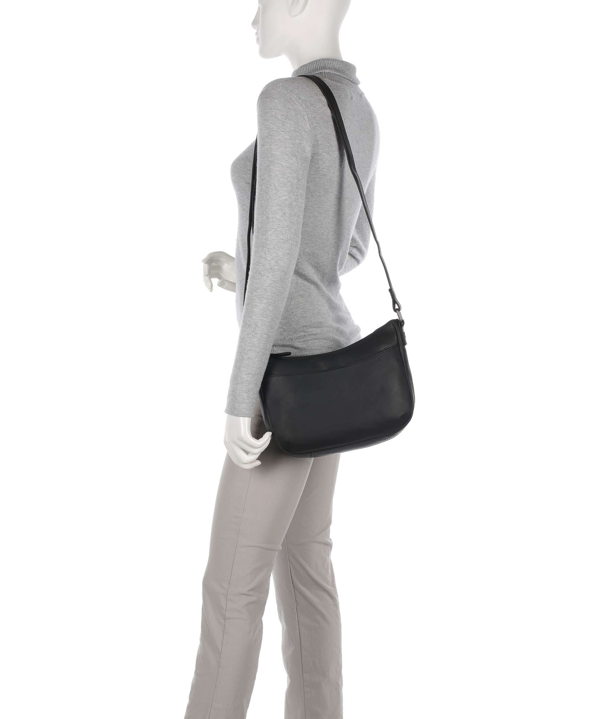 The Chesterfield Brand Cow Wax Pull Up Henderson Crossbody bag black