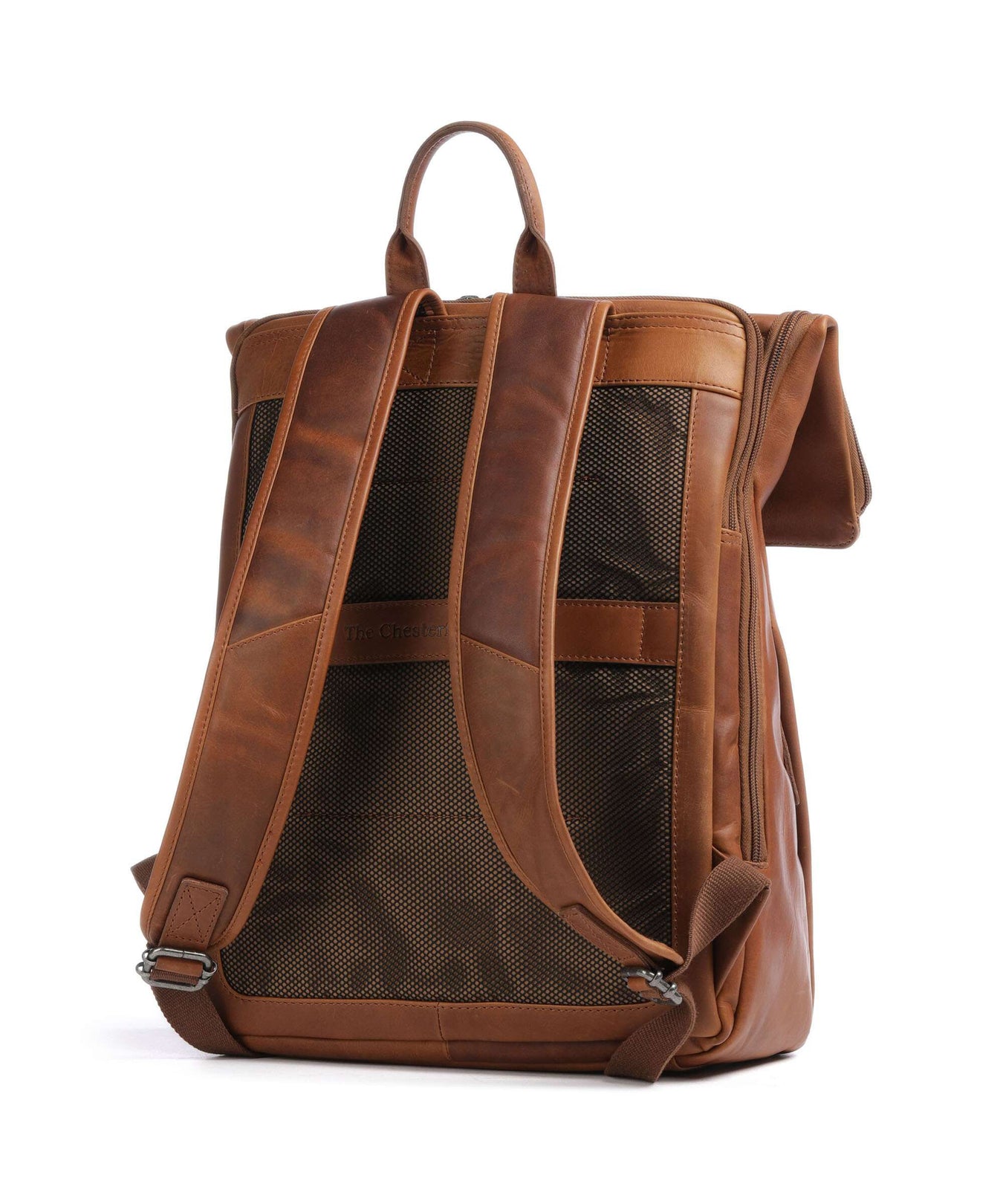 The Chesterfield Brand Cow Wax Pull Up Savona Backpack cognac