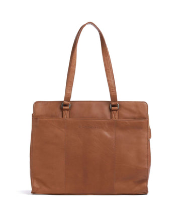 The Chesterfield Brand Cow Wax Pull Up Fidenza Shopper taske cognac