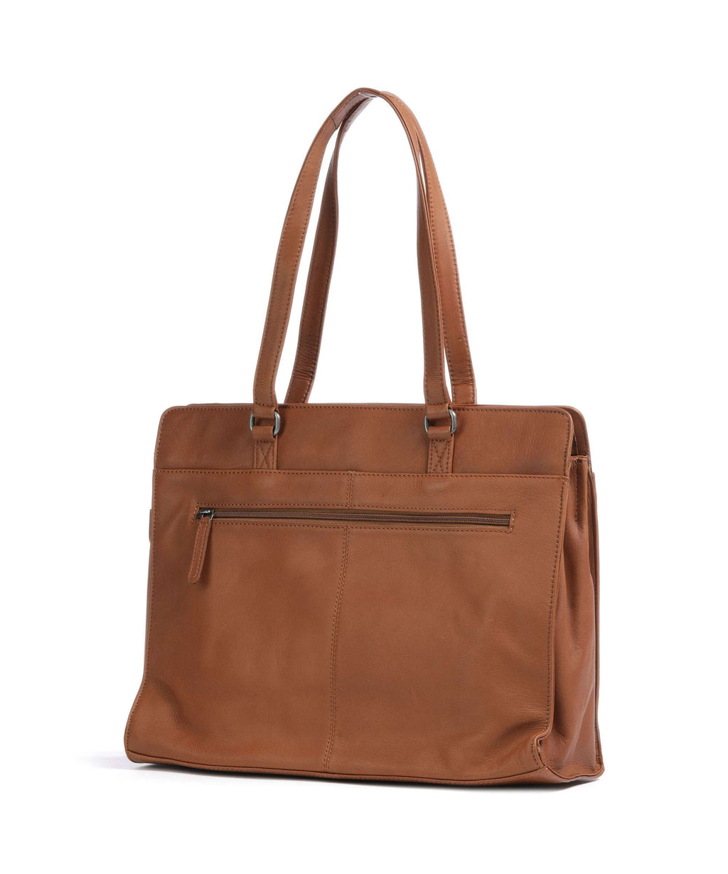 The Chesterfield Brand Wax Pull Up Cow Fidenza Tote bag cognac