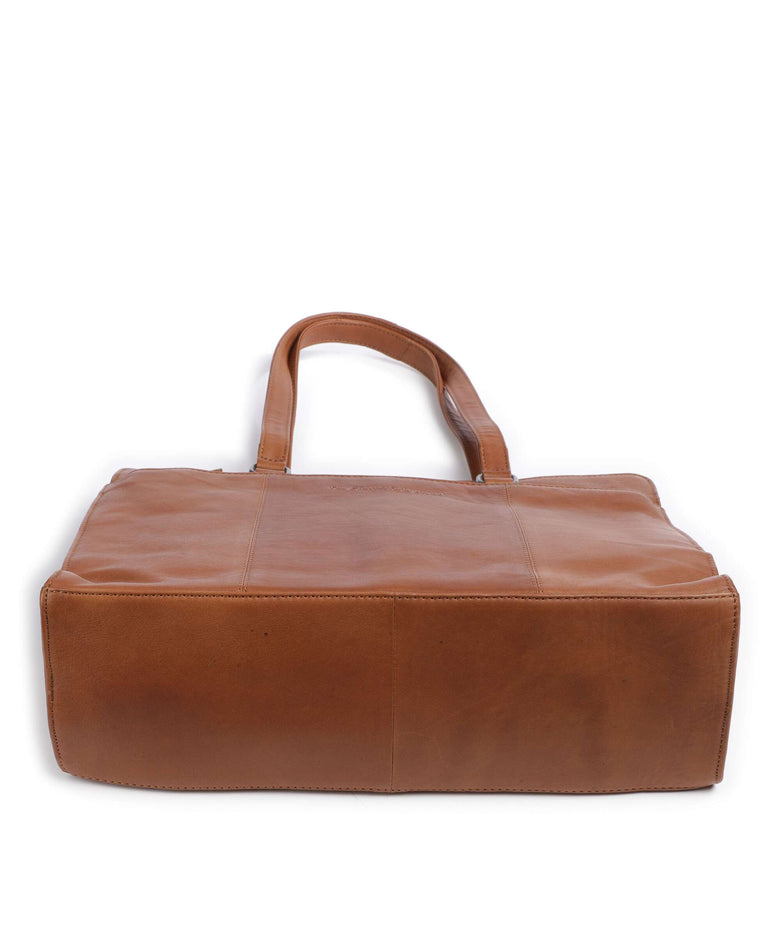 The Chesterfield Brand Cow Wax Pull Up Fidenza Tote bag cognac
