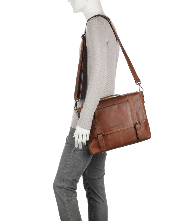 The Chesterfield Brand Veneto Briefcase cognac